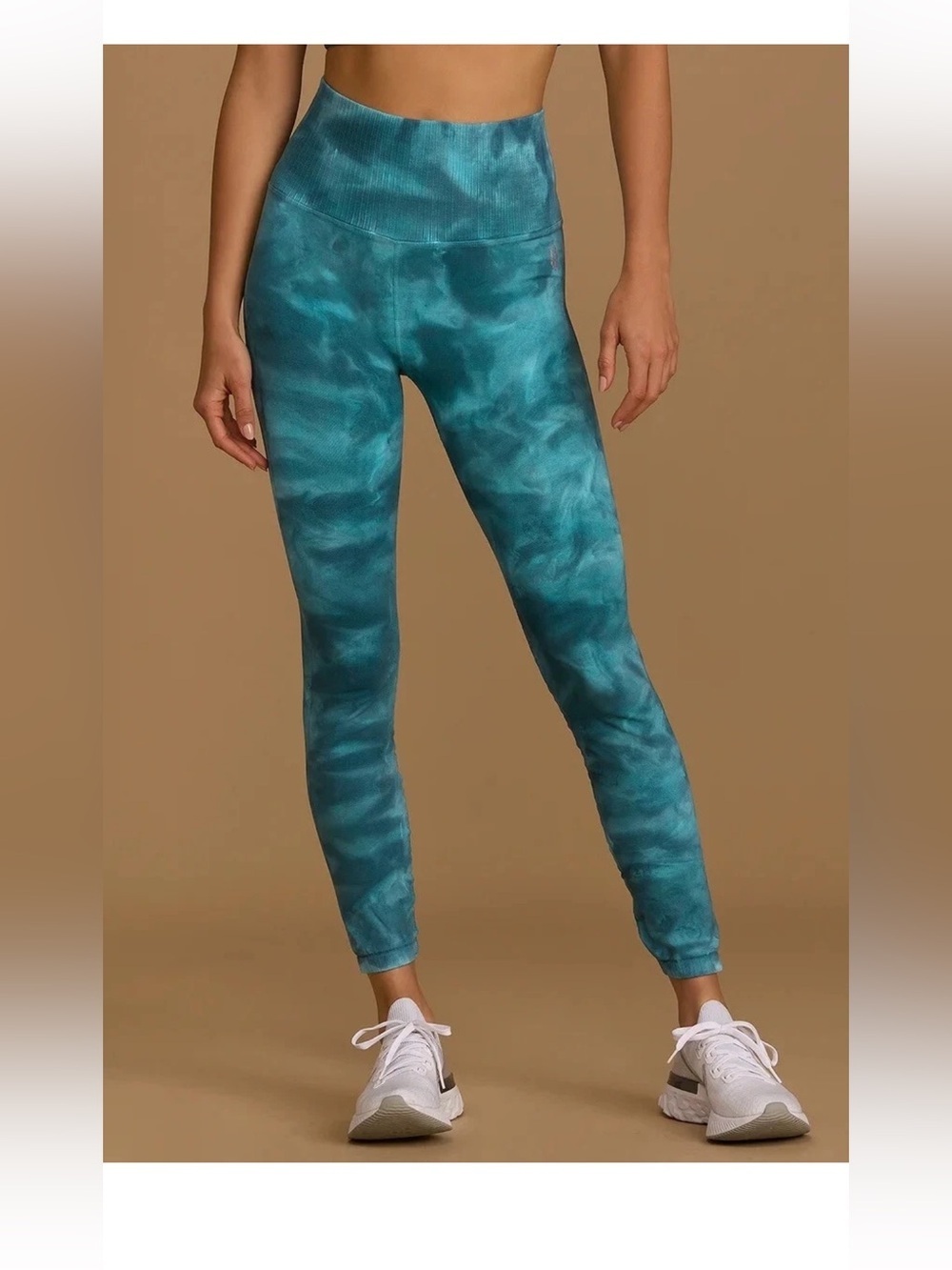 Free People Movement Good Karma High-rise Leggings Peacock Blue Tie Dye